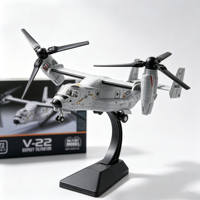 Modèle d'avion militaire à rotor inclinable V22 Osprey à l'échelle 1:72, modèle de collection statique d'avion de l'armée américaine, jouet pour les amateurs d'aviation