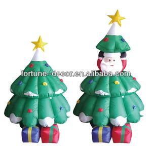 Noel baba ile 160cmH noel ağacı oturan noel baba şişme dekorasyon fabrikası toptan satış noel hediyesi - Product Image 4