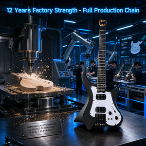 Guitare électrique sans tête sur mesure pour le voyage et la portabilité, avec personnalisation du logo, OEM ODM. - Product Image 3