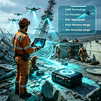 Système de détection de vie par radar à technologie UWB, capteur de signes vitaux sans fil 100 m, détection traversant les murs avec précision centimétrique, système SAR
