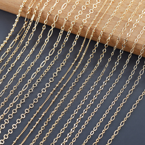 C227 3m/lotto, Catena fai da te, placcata oro 18k, rame, conforme REACH, senza nichel, per bracciali, collane, creazione gioielli - Product Image 1