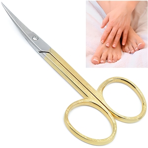 <b>Nail</b> <b>Scissor</b> Custom Design Sharp Edge Slim Cuticle <b>Scissors</b> Gold Handle Stainless Steel Beauty Personal Care Cuticle <b>Scissors</b> - Product Image 2
