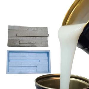 Molde de goma de silicona RTV2, fabricante de moldes de goma, curado de estaño para maceta de hormigón, moldes artesanales de piedra - Product Image 2