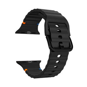 Correa de Reloj Deportiva de Silicona con Patrón de Ondas Cosidas, Compatible con Apple Watch Ultra 9876543210 Series SE - Product Image 5