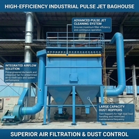Système de filtration de poussière industrielle haute performance pour l'usine de transformation des céréales, collecteur de poussière en sac pour usine d'aliments pour animaux