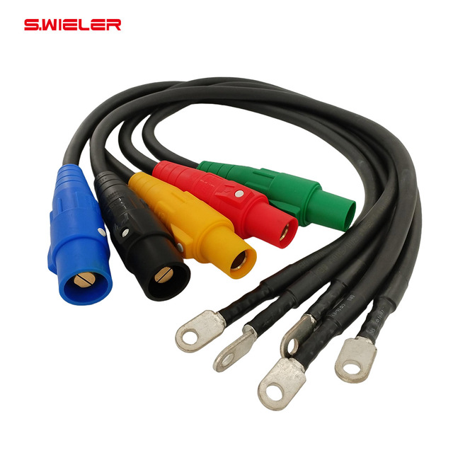 Custom Gauge 4/0 2/0 2 AWG Camlock Cable American Distributor Diesel Generator Stage Power Extension Cord with Ring Terminal Lug