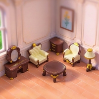 Miniatures de meubles vintage de style européen en résine pour maison de poupée, accessoires de décoration DIY pour micro-paysages de bureau