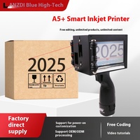 Nouvelle imprimante jet d'encre portable intelligente A5 à double tête pour codes bidimensionnels, grands caractères, production de cartons, numéros de lot, garantie 1 an