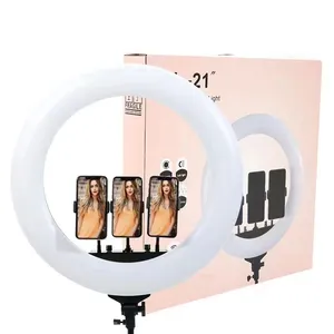 מקצועי AL21 3000LM נייד אור טבעת Selfie טלפון סלולרי אור טלפון מחזיק עם טבעת אור Selfie מקל עם מרחוק