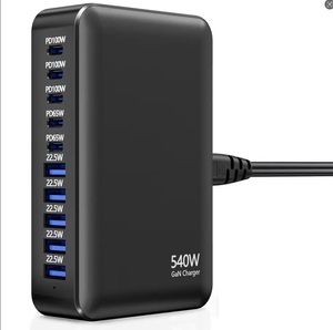 Vente dirigée en usine 540W Gan4 <span class=keywords><strong>chargeur</strong></span> rapide PD 3.0 Compatible 5A <span class=keywords><strong>5C</strong></span> prise murale Portable pour <span class=keywords><strong>iPhone</strong></span> <span class=keywords><strong>chargeur</strong></span> de bureau 10 ports pour - Product Image 1