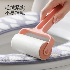 FaSoLa Toilet Seat Cover Striped Flannel 200G 8mm Washable For Autumn Winter Household Use - Product Image 2