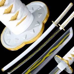 <span class=keywords><strong>Katana</strong></span> de l'Anime Populaire <span class=keywords><strong>Demon</strong></span> <span class=keywords><strong>Slayer</strong></span> Zen'itsu Agatsuma, Accessoire de Cosplay, pour Collection et Décoration - Product Image 1