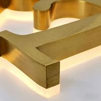 Lettres en relief 3D personnalisées rétroéclairées par LED, logo métallique, enseigne lumineuse pour magasin, boutique, bureau, extérieur