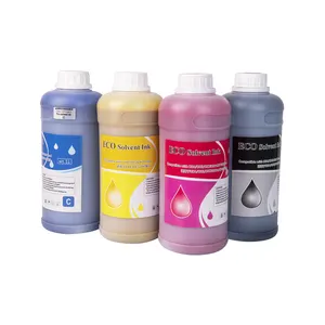 Yüksek kaliteli eko Solvent Max 2 mürekkep Roland Mutoh Mimaki mürekkep püskürtmeli yazıcı DX4 DX5 DX7 baskı kafası 1000ml şişe