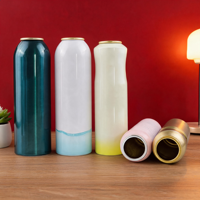 Bouteille aérosol vide en aluminium OEM/ODM de 100 ml à 600 ml, impression offset pour adhésifs chimiques, revêtements et peintures