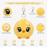 Porte-clés en peluche personnalisé de qualité supérieure, créez votre propre design, animal en peluche, canard, fabricant professionnel de jouets en peluche