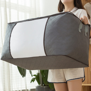 Clothing Storage Bag Rectangle Quilt Organizer With Window Bedroom Use - Product Image 4