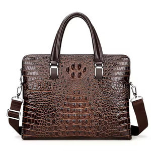 Sac à main en cuir PU crocodile de designer OEM, mallette de bureau professionnelle, sac pour ordinateur portable pour hommes - Product Image 2
