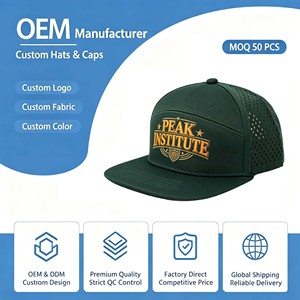 หมวกกอล์ฟ 6 แผง คุณภาพสูง แบบสั่งทำขายส่ง หมวก Snapback ระบายอากาศได้ดี โค้งมน กันน้ำ ผ้าคอร์ดูรอย ปักลาย สปอร์ต - Product Image 1