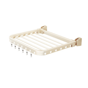 Tendedero de barra única tipo gancho rectangular para barandilla de balcón, para ventana y almacenamiento en barandilla - Product Image 2