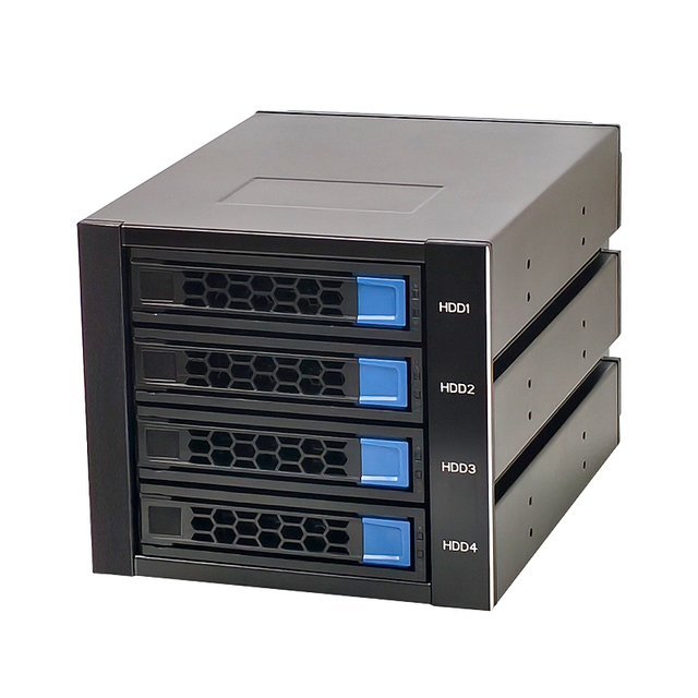 Hengyu HN-4WR SATA 4-Bay Hot Swap HDD Storage Enclosure with Optical Drive Positions 6G SATA Backplane Aluminum Alloy Case