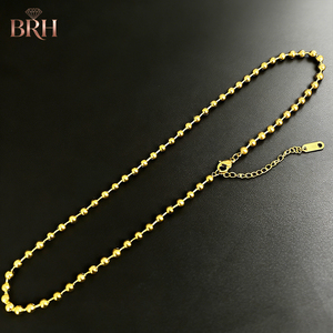 18K PVD 금도금 쿠반 체인 목걸이 피가로 힙합 쿠반 스테인리스 스틸 목걸이 - Product Image 5