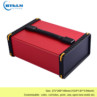 Boîte de jonction portable en aluminium, mallette de distribution, pour projet électronique, bricolage, 275x200x100mm, terminal portable