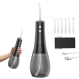 Hydropulseur <span class=keywords><strong>dentaire</strong></span> portable 5 modes pour les dents, irrigateur buccal pour orthodontie, appareils dentaires, gencives sensibles, compact - Product Image 6