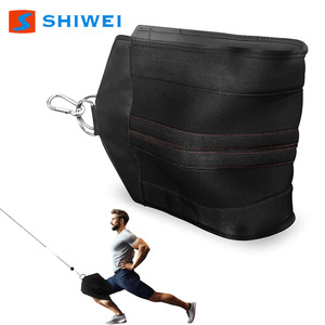 Ceinture d'entraînement de résistance pour squats Shiwei, noire, taille unique, nylon haute élasticité, équipement de fitness unisexe - Product Image 4