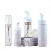 Flacon pompe cylindrique en PET transparent de 100 ml pour cosmétiques et shampoings, modèle FXPM0256, couleur spray