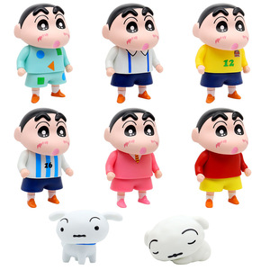 6 Estilos Linda <span class=keywords><strong>Manga</strong></span> Estatuilla Estatuas Crayon Shin-Chan Nohara Shiro Perros Juguete PVC Anime Figura - Product Image 6
