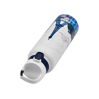Mug thermique en acier de 600 ml avec bec verseur pliable à 90 degrés et mousqueton