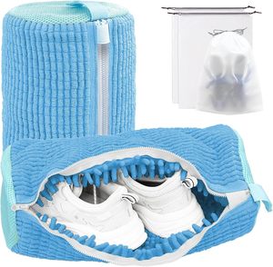 Sac de lavage pour chaussures réutilisable et durable avec fermeture éclair, sac de lavage en peluche pour chaussures et baskets - Product Image 1