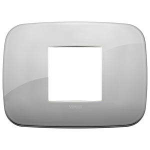 Vimar Wall <b>Switch</b> Plate 12.75x9.5 Cm Chrome Finish Central Mount - Product Image 1