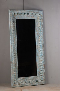 Premium Solid Wood Wall <b>Mirror</b> with Antique Inspired Vintage Frame and Durable Wooden Craftsmanship for Luxury Home Decor - Product Image 4