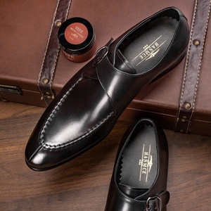 Chaussures habillées de luxe pour hommes, noires, à bout pointu, à lacets, patchwork, imperméables, antidérapantes, résistantes à l'usure, en caoutchouc, pour l'automne - Product Image 5