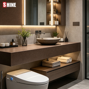 Laje de Quartzo Polido de Partículas Grandes em Tom Marrom para Design Personalizado de Cozinhas e Banheiros - Product Image 2