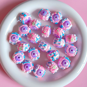 2025 DIY Mobile Phone Chain Material Jewelry Acrylic Beads <b>Sweet</b> and Cute New Heavy Oil Hand-Painted Beads 8mm Size - Product Image 6