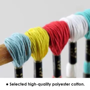Fil <span class=keywords><strong>à</strong></span> broder 100% coton haute ténacité, 36 couleurs arc-en-ciel, fil teint pour <span class=keywords><strong>couture</strong></span> et point de croix, fournitures d'artisanat - Product Image 4