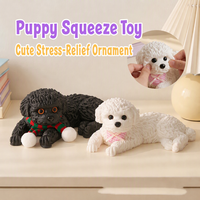 Jouet Squishy Mignon de Simulation d'Animaux (Chien, Chat) Effet Eau, Doux, Anti-Stress, Décompression, Fidget, Cadeau, Boîte Mystère pour Fête