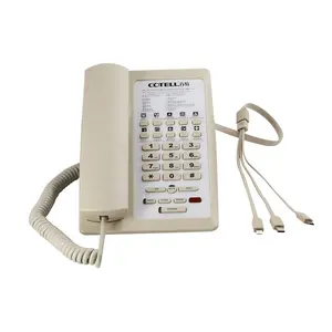 Cotell Classic Series TE3000A-USB Corded Telephones Hotel Guest Room Office Home Telephone Calling Fixed Telephone With USB Port