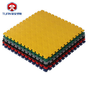Tuan Interlocking PVC Flooring Square Wear Resistant Slip Resistant For Car Repair Workshop Industrial Use - Product Image 4