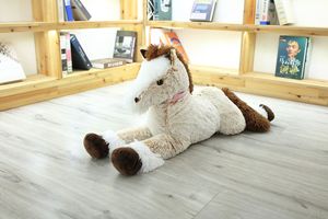 Juguete de <span class=keywords><strong>Peluche</strong></span> de <span class=keywords><strong>Caballo</strong></span> Acostado, Muy Suave y Colorido, de 90 cm, con Relleno de Algodón PP, Logotipo Personalizado, Regalos Promocionales - Product Image 3