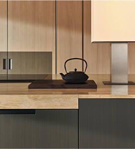 Mueble de Cocina Moderno de Roble con Puerta de Vidrio y Acabado Mate para Diseño de Hogar Contemporáneo - Product Image 2