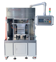Machine de moulage par injection d'adhésif thermofusible verticale hydraulique basse pression, contrôlée par PLC, à curseur unique pour grandes pièces