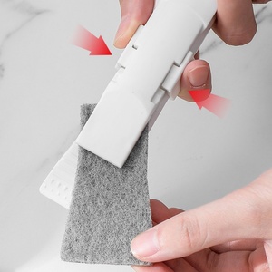 Multi-Surface <b>Scrub</b> Sponge with Gap Cleaner for Kitchen Sink Bathroom Tiles Cleaning <b>Brush</b> with Scouring Pad - Product Image 4