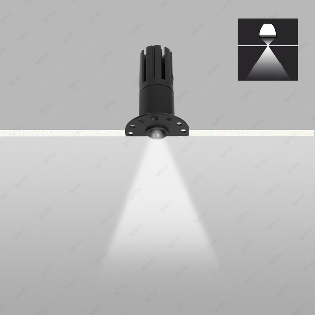 Modern Commercial Aluminum Indoor Trimless LED Recessed Downlight with Anti-Glare COB Chip Dimmable Spotlight for Hotels