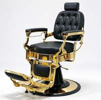 Fauteuil de barbier hydraulique inclinable de qualité supérieure, robuste, style vintage, pour salon de coiffure