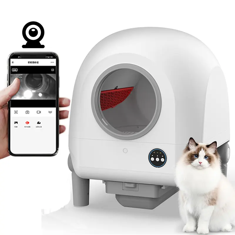 Kendini temizleme 2.4G 5G WIFI APP kontrol hareket sensörü Pet büyük otomatik kedi kendini temizleme kum kabı çoklu kediler için