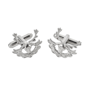 卸売高級デザイナーポリッシュ仕上げ3Dステンレススチールカフスボタン メンズ向けカスタムスモールセット限定モダンスタイルシルバーラグジュアリー - Product Image 4